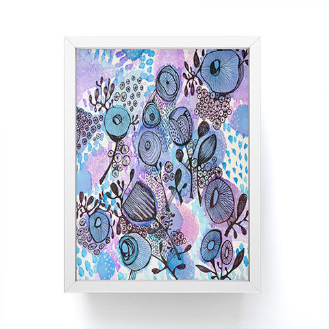 Julia Da Rocha Purple Flowers Bloom Framed Mini Art Print