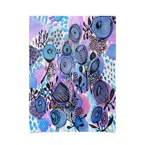Julia Da Rocha Purple Flowers Bloom Poster
