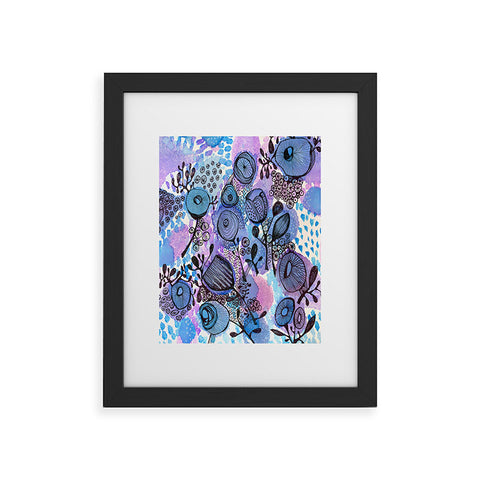 Julia Da Rocha Purple Flowers Bloom Framed Art Print