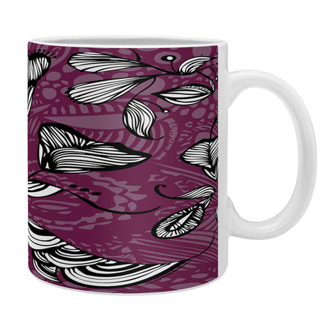 Julia Da Rocha Purple Funky Flowers Coffee Mug
