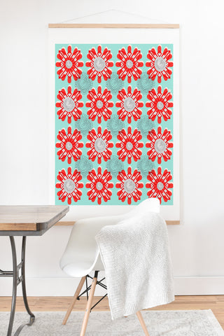 Julia Da Rocha Retro Flowers Art Print And Hanger