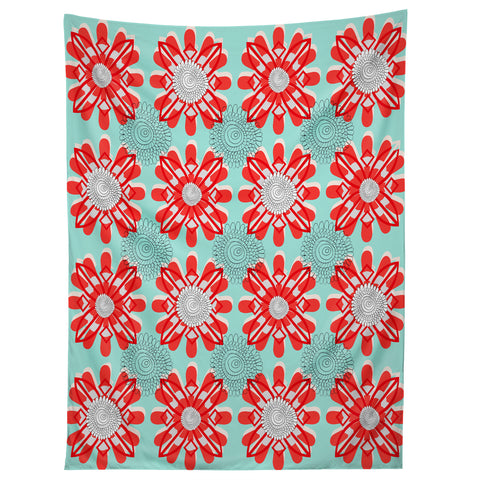 Julia Da Rocha Retro Flowers Tapestry