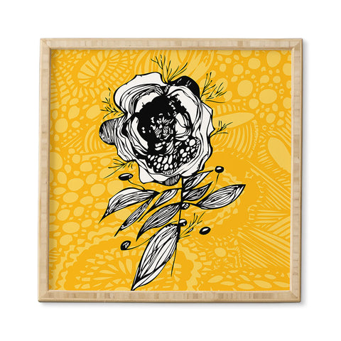 Julia Da Rocha Rose Funky Flowers Framed Wall Art