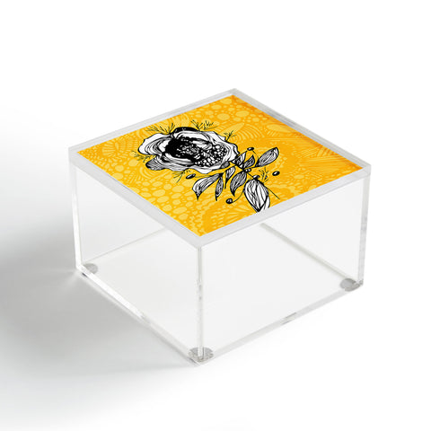 Julia Da Rocha Rose Funky Flowers Acrylic Box