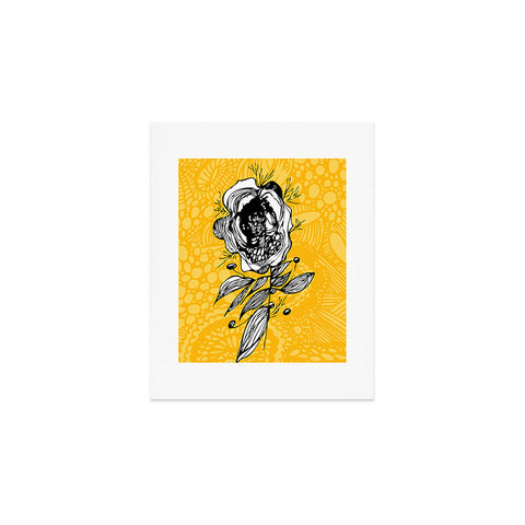 Julia Da Rocha Rose Funky Flowers Art Print