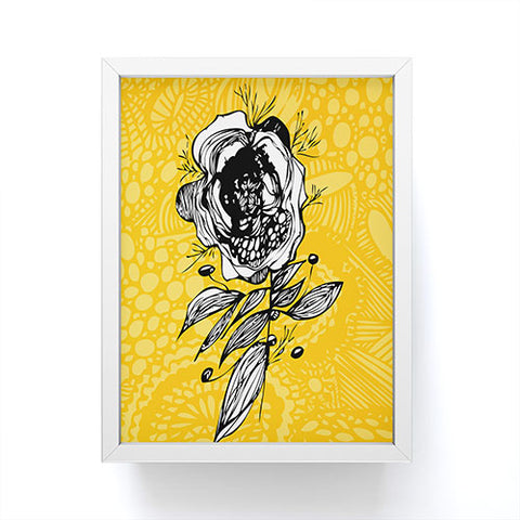 Julia Da Rocha Rose Funky Flowers Framed Mini Art Print