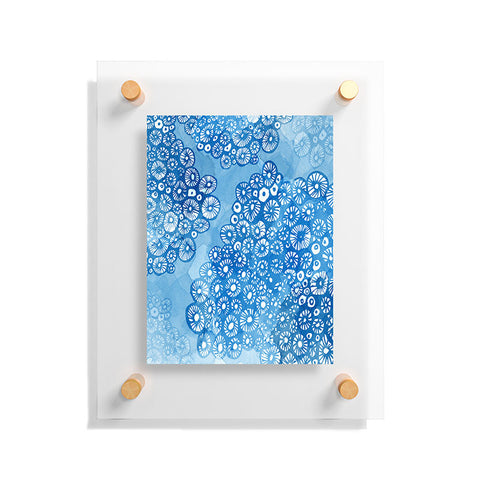 Julia Da Rocha Watercolor Bleu Floating Acrylic Print