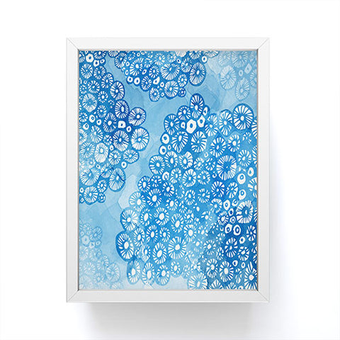 Julia Da Rocha Watercolor Bleu Framed Mini Art Print