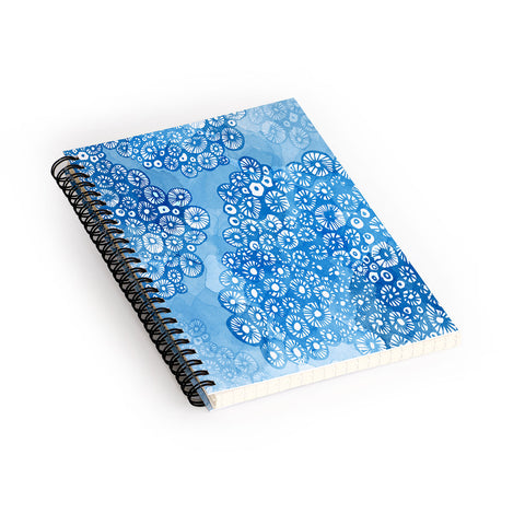 Julia Da Rocha Watercolor Bleu Spiral Notebook