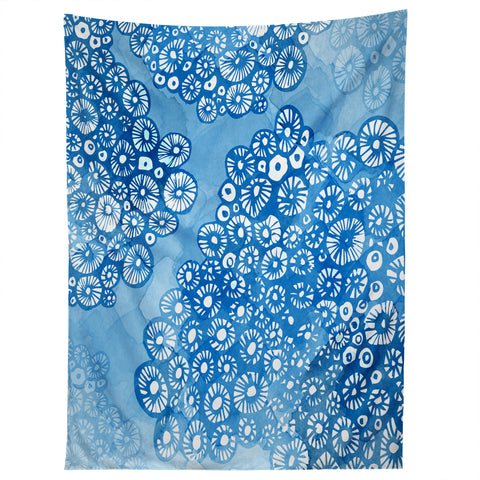 Julia Da Rocha Watercolor Bleu Tapestry