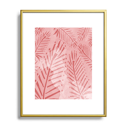 Julia Da Rocha Watercolor Palms Metal Framed Art Print