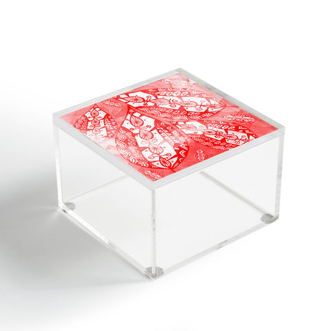 Julia Da Rocha Watercolor Redleaves Acrylic Box