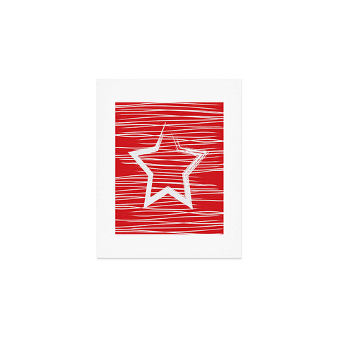 Julia Da Rocha White Star Art Print
