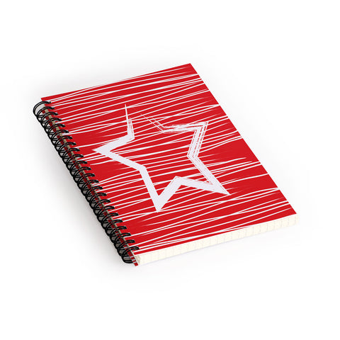 Julia Da Rocha White Star Spiral Notebook