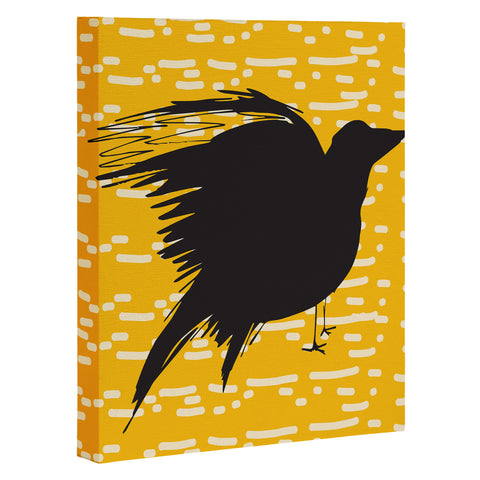 Julia Da Rocha Yellow Crow Art Canvas