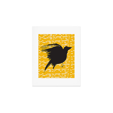 Julia Da Rocha Yellow Crow Art Print
