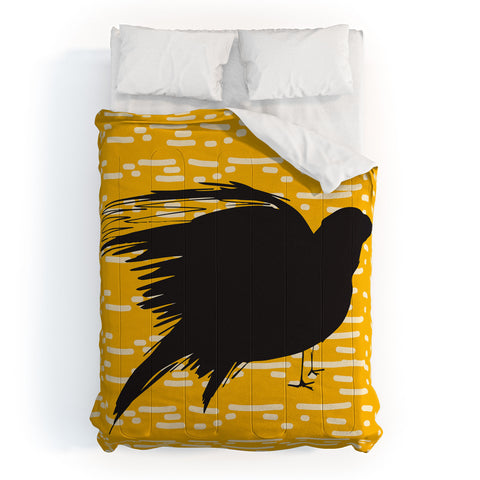 Julia Da Rocha Yellow Crow Comforter