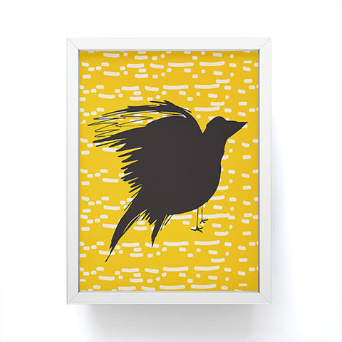 Julia Da Rocha Yellow Crow Framed Mini Art Print