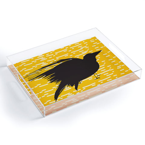 Julia Da Rocha Yellow Crow Acrylic Tray