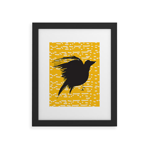Julia Da Rocha Yellow Crow Framed Art Print