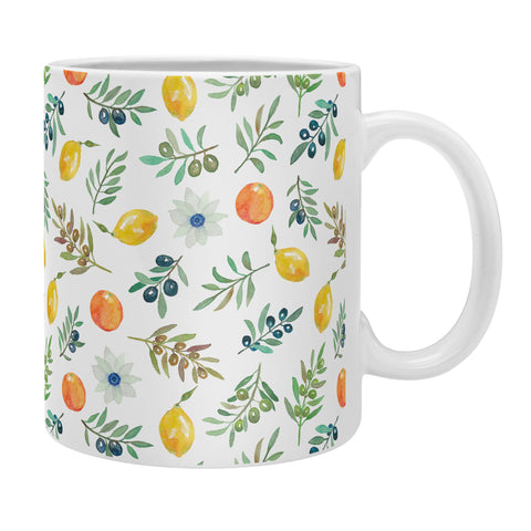 Julia Madoka Lemon Orange and Olive Mediterranean Coffee Mug
