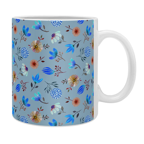Julia Madoka Loose Watercolor Florals Smoky Coffee Mug