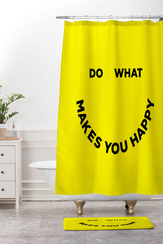 Julia Walck Do What Makes You Happy Shower Curtain And Mat