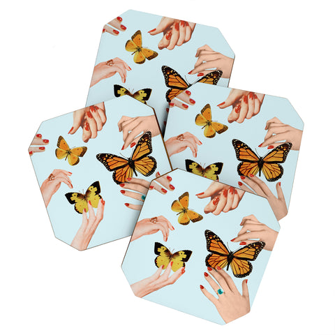 Julia Walck Social Butterflies Coaster Set