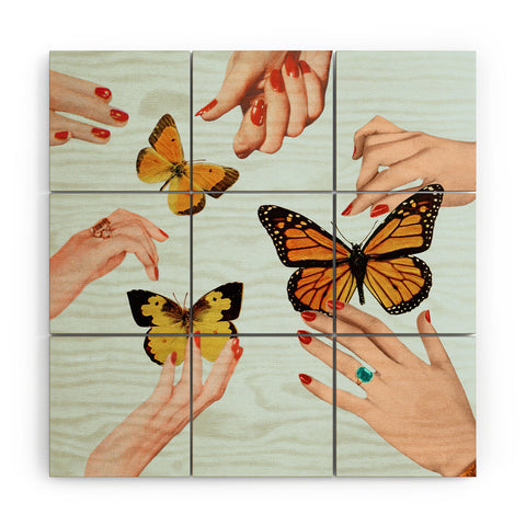 Julia Walck Social Butterflies Wood Wall Mural