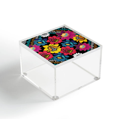 Juliana Curi Black Flower Acrylic Box