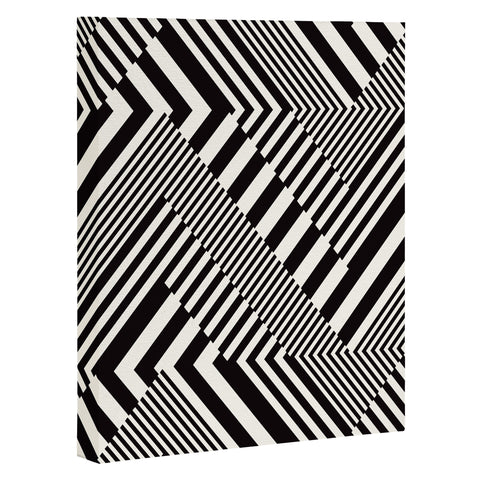 Juliana Curi Blackwhite Stripes Art Canvas