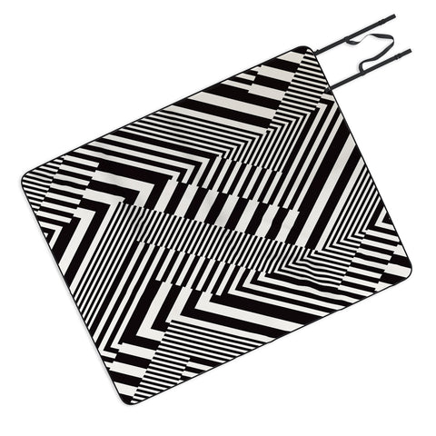 Juliana Curi Blackwhite Stripes Picnic Blanket