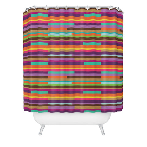 Juliana Curi Color Stripes Shower Curtain