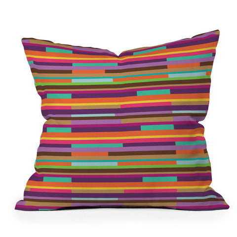 Juliana Curi Color Stripes Throw Pillow