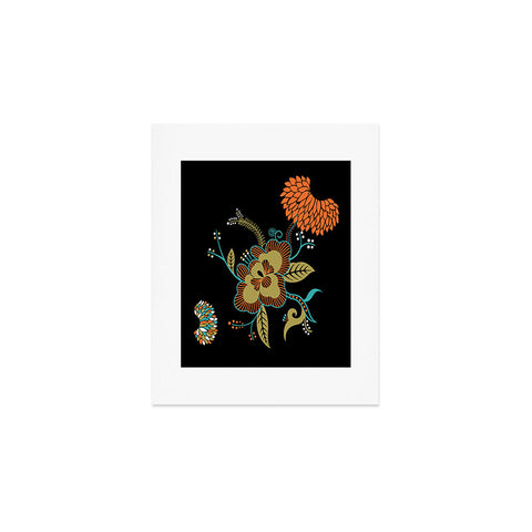 Juliana Curi Flower Black Art Print