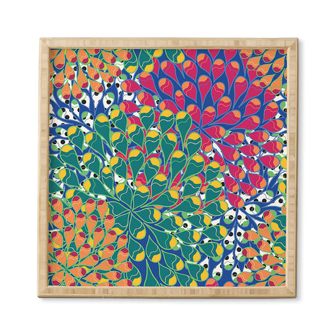 Juliana Curi Flower Dots 2 Framed Wall Art