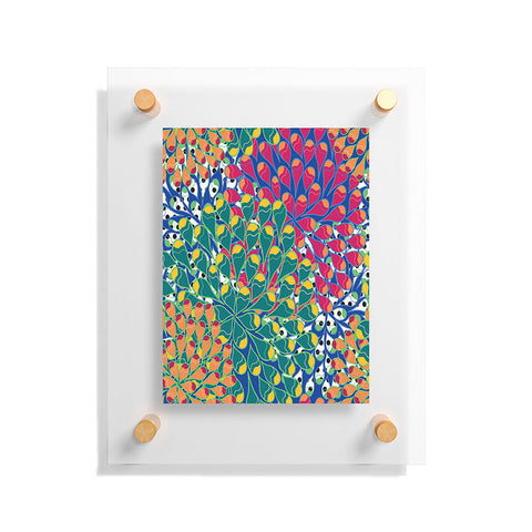 Juliana Curi Flower Dots 2 Floating Acrylic Print