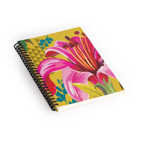 Juliana Curi Mix Flower 2 Spiral Notebook