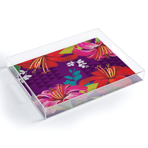 Juliana Curi Mix Flower 3 Acrylic Tray