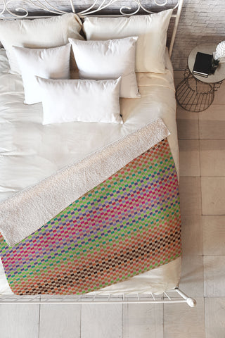 Juliana Curi Pattern Pixel 2 Fleece Throw Blanket