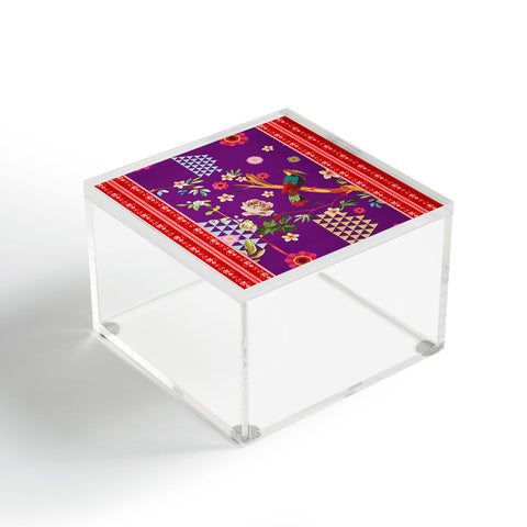 Juliana Curi Purple Oriental Bird Acrylic Box