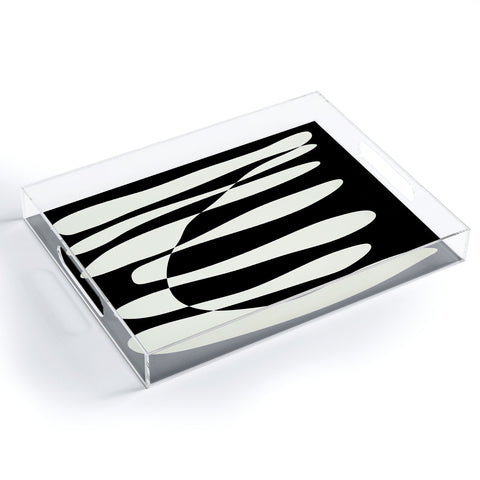 June Journal Abstract Composition in Black Acrylic Tray