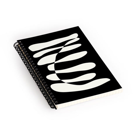 June Journal Abstract Composition in Black Spiral Notebook