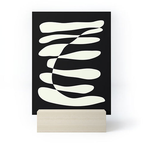 June Journal Abstract Composition in Black Mini Art Print