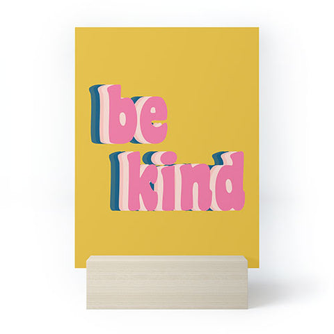 June Journal Be Kind in Yellow Mini Art Print