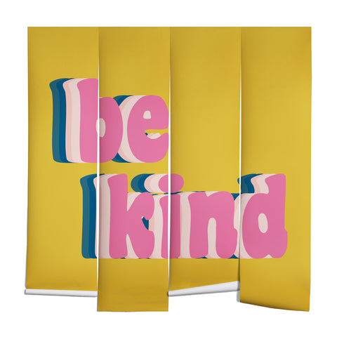 June Journal Be Kind in Yellow Wall Mural