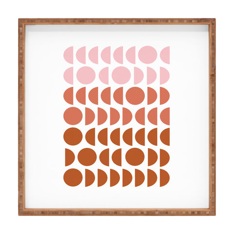 June Journal Blush and Terracotta Circles Square Tray