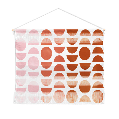 June Journal Blush and Terracotta Circles Wall Hanging Landscape