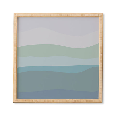 June Journal Calming Ocean Waves in Soft Du Framed Wall Art