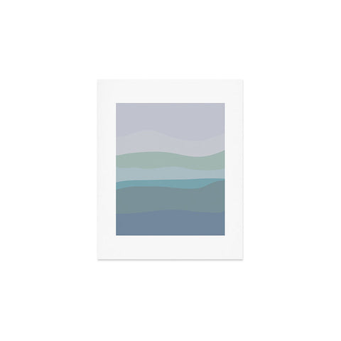 June Journal Calming Ocean Waves in Soft Du Art Print